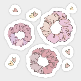 cute hair scrunchie Sticker